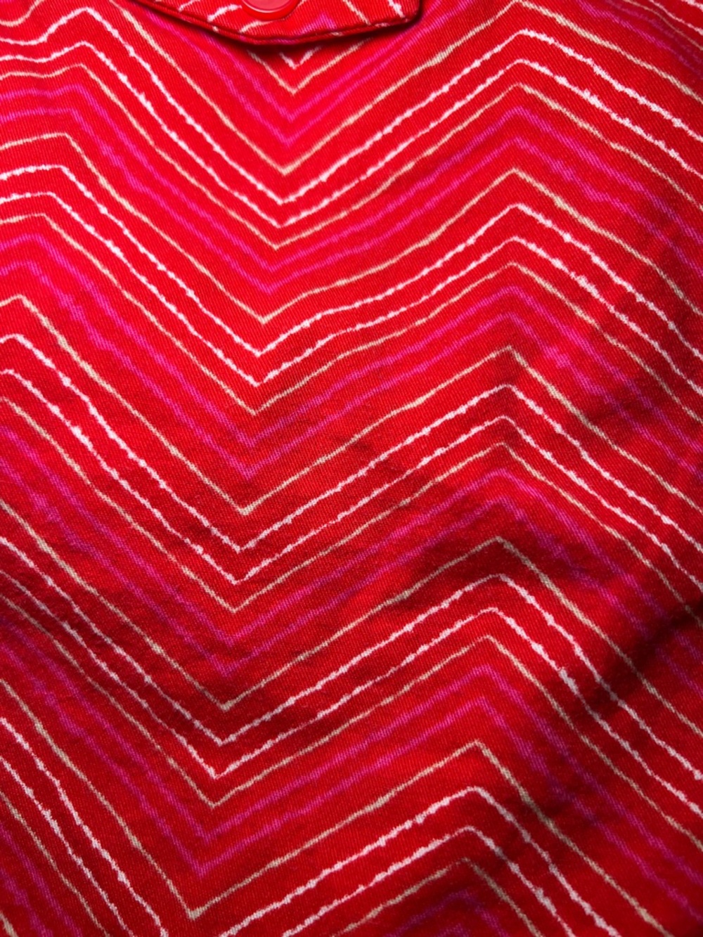 LOFT Red Chevron Print Shorts Womens Size 14 Ann Taylor Summer Casual - Picture 6 of 10